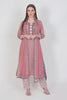 Mauve Chiffon Dupatta with Print & Gota Border