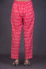 Pink Printed Straight Fit Pants