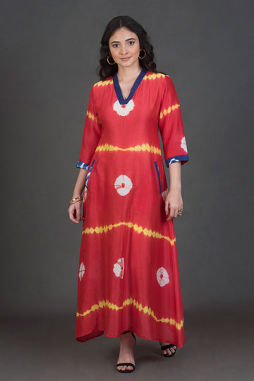 Shibori Print - Buy Cotton Silk Shibori Print Dress For Women Online -  Vishnu
