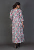 Hand block Floral side Pleate Dress