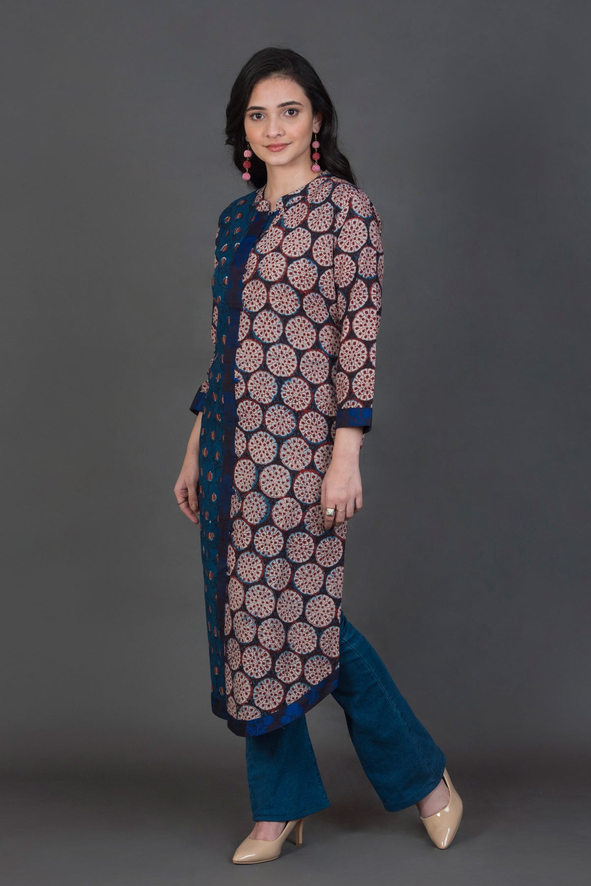 etherealkochi #alinekurti #beadedneckline #georgette #partywear | Kurti  designs, Simple dresses, Simple kurti designs