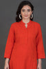 Slub Cotton Solid Kurta