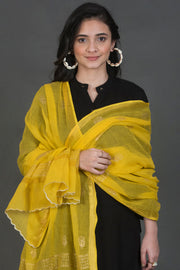 Yellow Kota Doria Dupatta