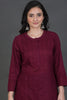 Mul Mul Solid Pintuck Kurta