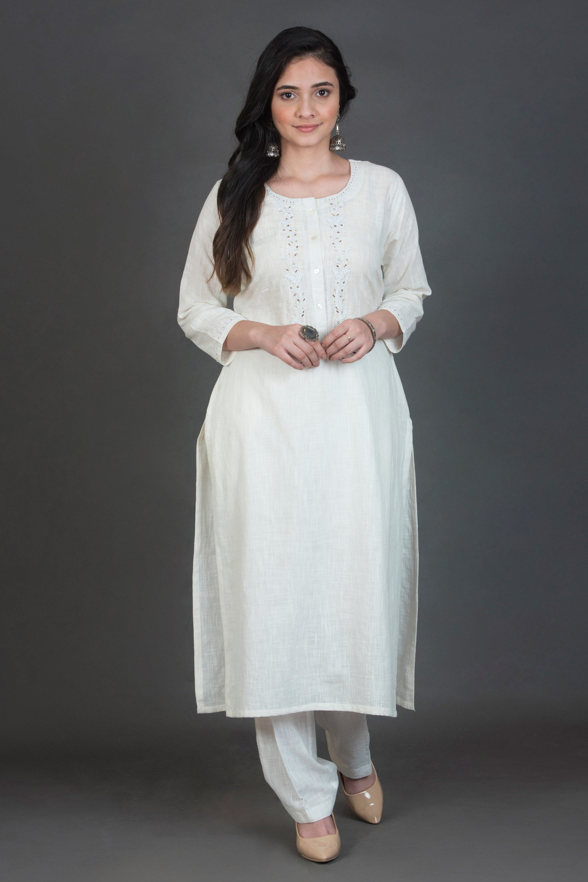 D_Shoppie - Simple elegant khadi cotton kurti with plain... | Facebook