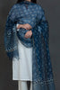 Kota Doria Indigo Dupatta