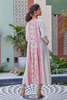 Pink A-Line Hand Block Print Floral Dress