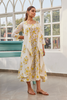 Hand Blocked Two Piece Co-Ord Dress Set With Jacket