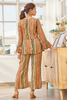 Bagru Hand Print Striped Flared Pants