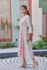 Pink A-Line Hand Block Print Floral Dress