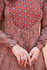 Hand Blocked Ajrakh Printed Light Brown Anarkali Dress