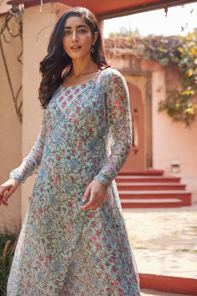 Sanganeri printed dress