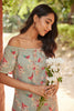 Tropical Print Sanganeri Ethnic Dress With Pockets