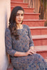 Handblocked Ajrak Print Signature Panelled Maxi Dress