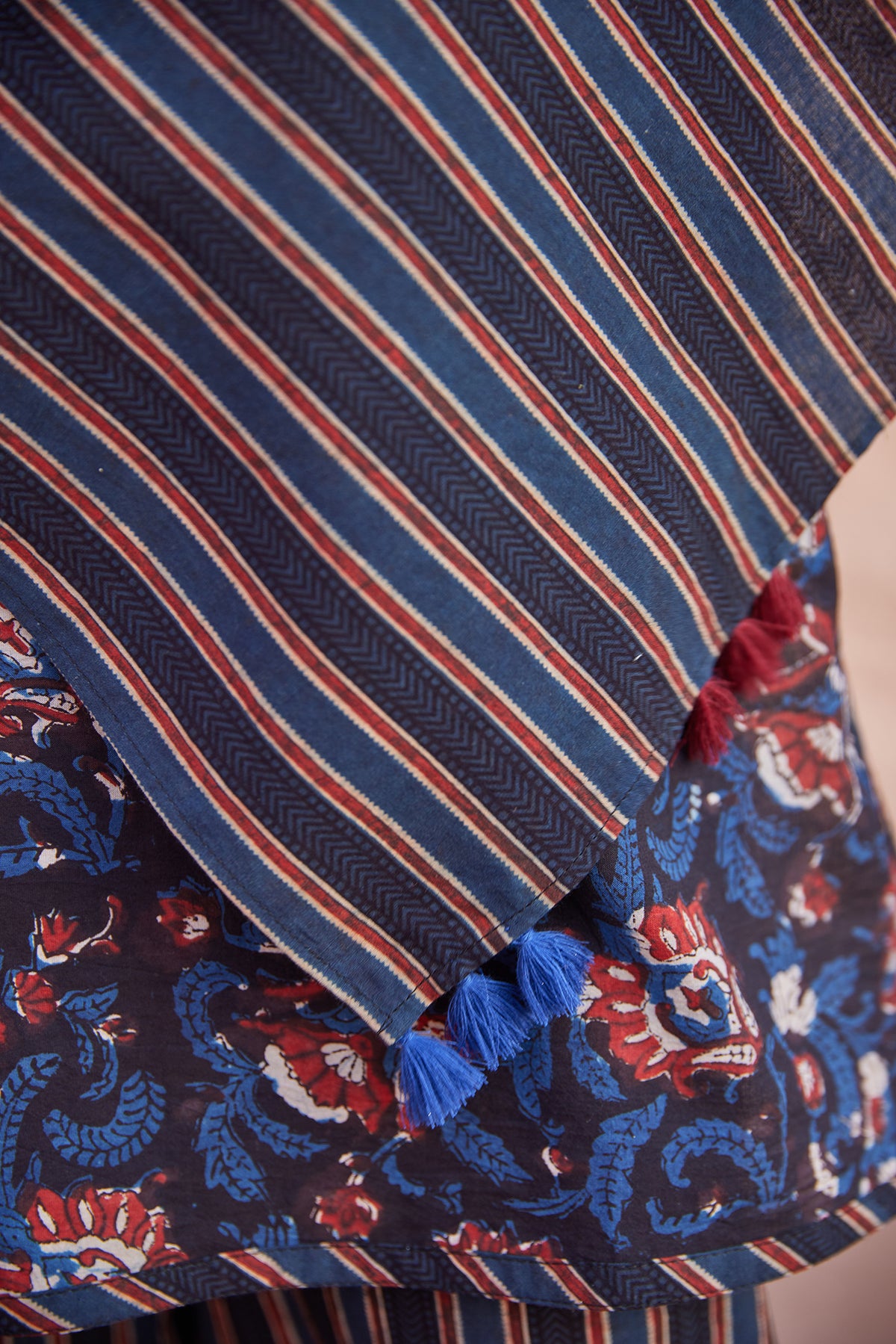 Printed Kurta Set With Cuffed Salwar Pant and Dupatta