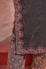 Solid Black Kurta With Embroidered Ajrakh Applique