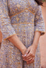 Hand Block Sanganeri Printed Ghera Maxi Dress