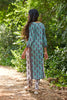 Sanganeri Print Cotton Mul Mul Blue Kurta