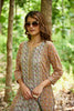 Brown & White Printed Straight Kurta