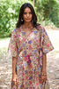 Hand Block Floral Print Kaftan With Dori
