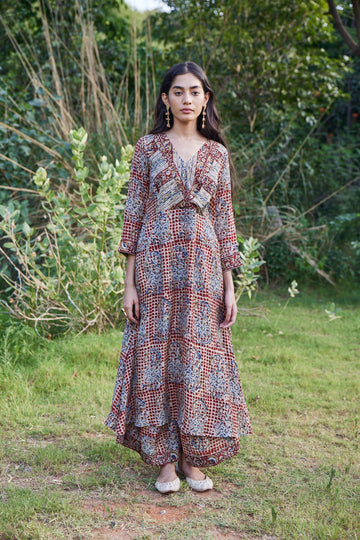 kalamkari maxi dress Buy Hand Block Kalamkari Print Dress With Pockets